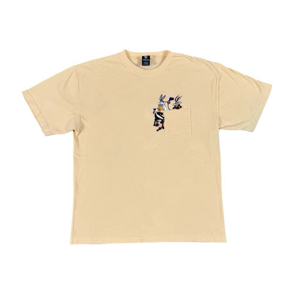 Vintage 1998 Warner Bros Embroider Pocket Short Sleeve Tshirt Size L